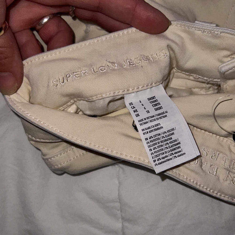 American Eagle Off-White Skinny Sz. 6/28 Ankle - Picture 2 of 6